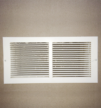 Air vent infested with mold