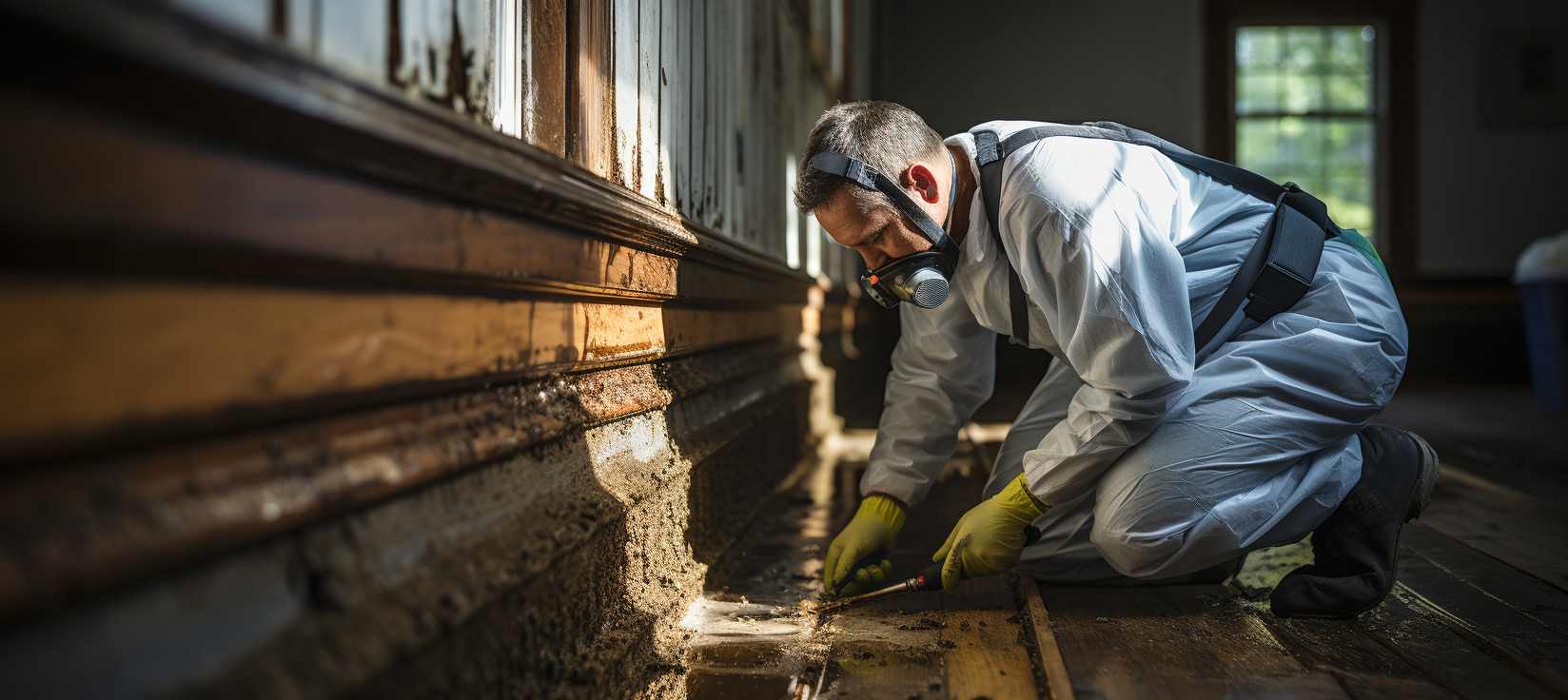 Mold Inspector Conducting Inspection in Residential Home